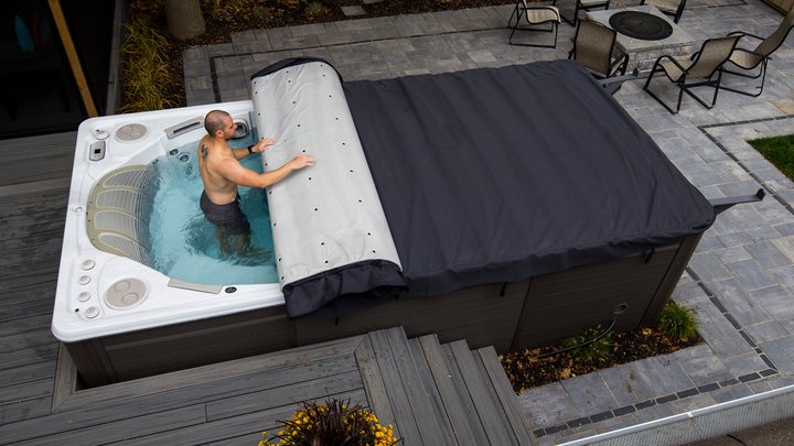 hydropool swim spa rollaway cover